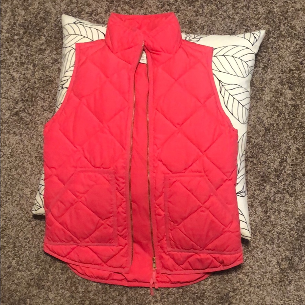 Neon Pink J Crew vest, like new!